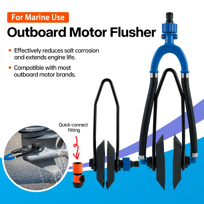 

Outboard Motor Flusher Kit, Salt Removal & Engine Flushing Tool for Boat, Compatible with Most Marine Motors, withConnectFitting