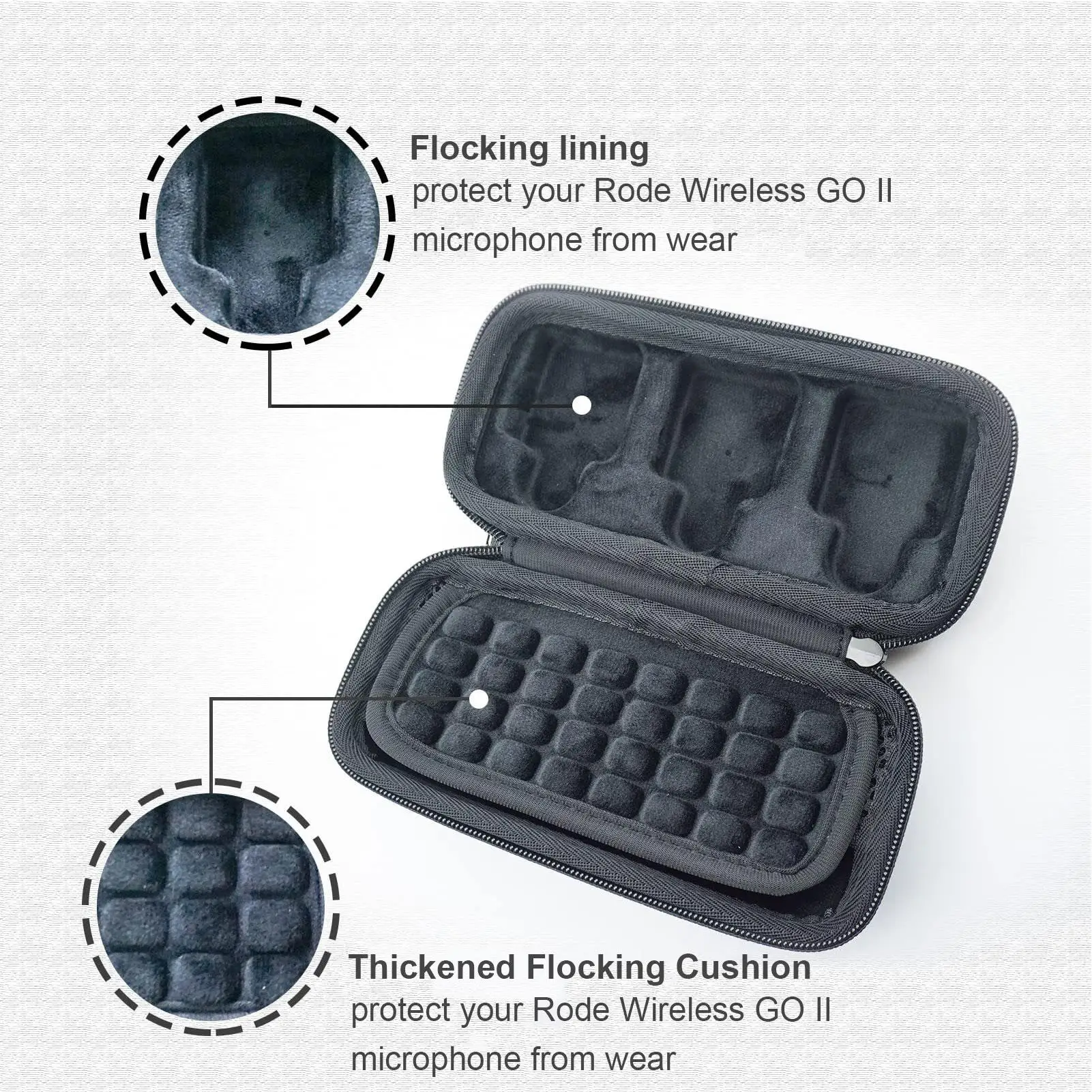 إيفا حقيبة صلبة ل Rode اللاسلكية G-o II أداة حالة مقاوم للماء للصدمات تخزين مختومة حقيبة سفر تأثير مقاومة حقيبة