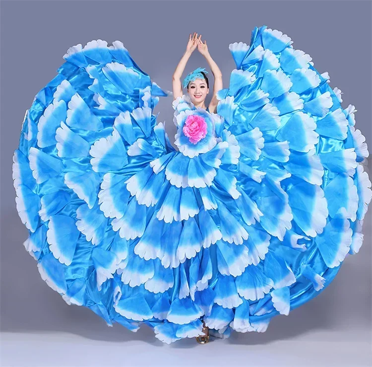 Kostiumy do występów tanecznych Kostiumy sceniczne dla dorosłych Chorus Taniec otwarcia Spódnice typu swing Spódnice z płatkami Kostiumy Długie spódnice damskie