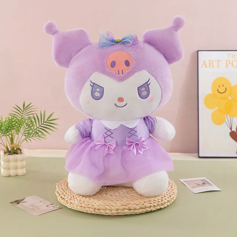 

Милая плюшевая игрушка Sanrio Kurumi, фиолетовая мягкая кукла, набивная игрушка для детей, подарок на день рождения, милая подушка Курими