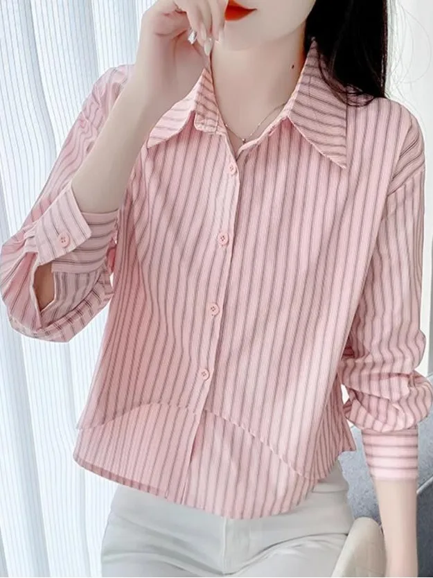 Faionable rayas Patchwork algodón irt ort Sle mujer Top puro algodón otoño nueva llegada tamaño pequeño diseño amigable