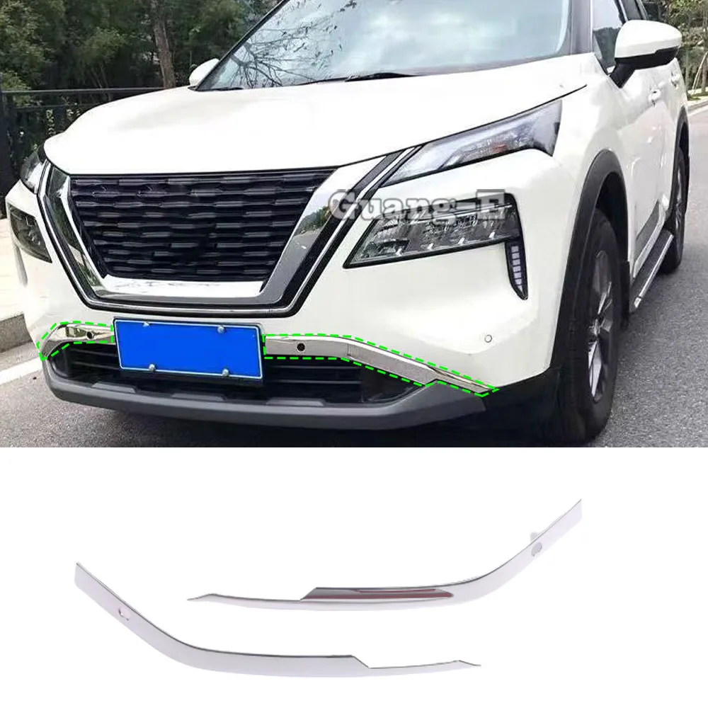 

For Nissan X-trail Xtrail Rogue T33 2021 2022 2023 2024 2025 Front Bumper Grille Cover Protector Molding Trim Car Accessories