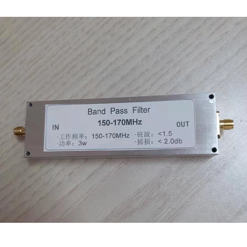 150-170MHz Bandpass Filter BPF-150-170M-3W Receiver Anti-interference SMA-F Female Socket Improve Selectivity 50-75 Euros Input