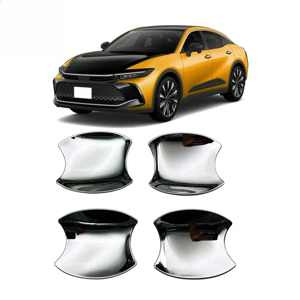 For Toyota Crown Sport Cross 2023 2024 ABS Chrome Door Handle Bowl Cover Cup Cavity Trim Insert Catch Molding Garnish