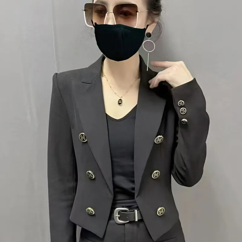 Spring and Autumn's New Niche Design Cardigan Suit Jacket Is A Versatile and Slimming Small Suit Jacket for Petite Individuals