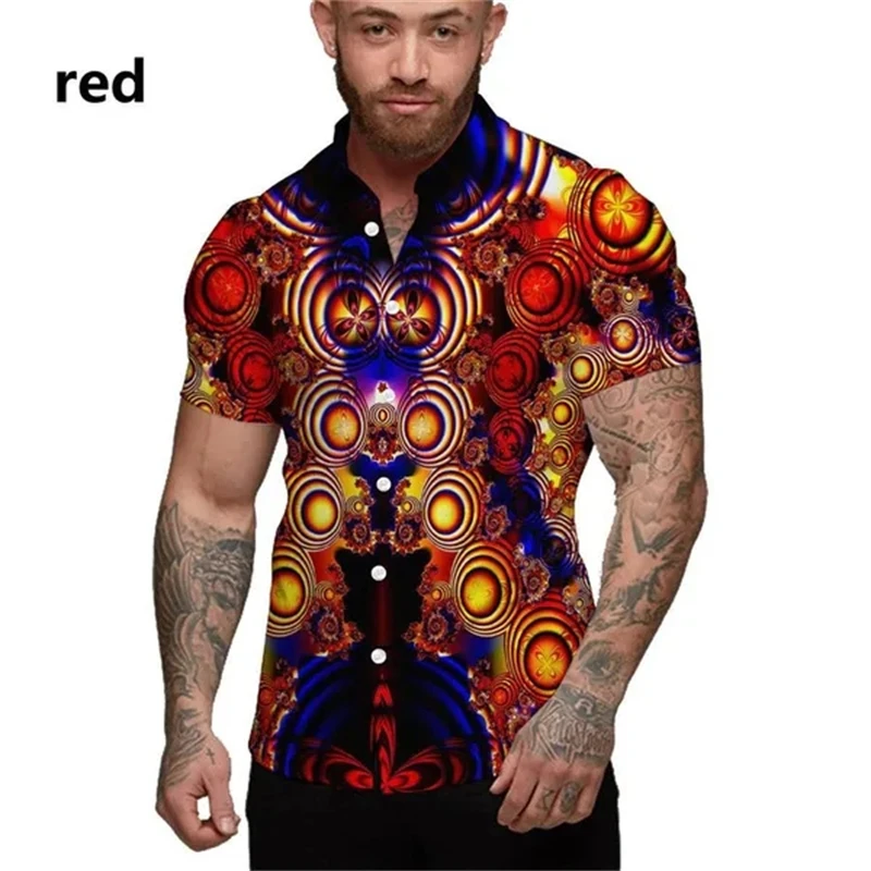 Men's Clothing Shirts Optical Illusion 3D Graphic Printed Shirts Outdoor Street Long Sleeve Apparel Sports Designer Casual Tops