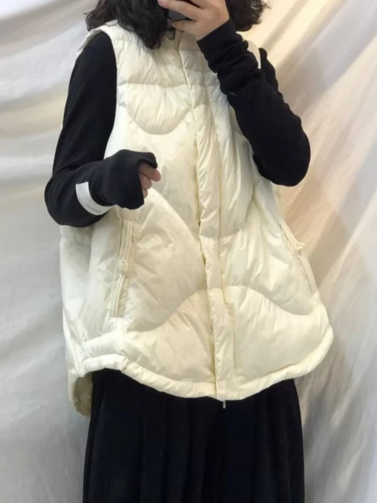 

Women's Lightweight Warmth-Preserving down Vest Loose Fit Faionable plus Size Cotton Outerwear Autumn Winter