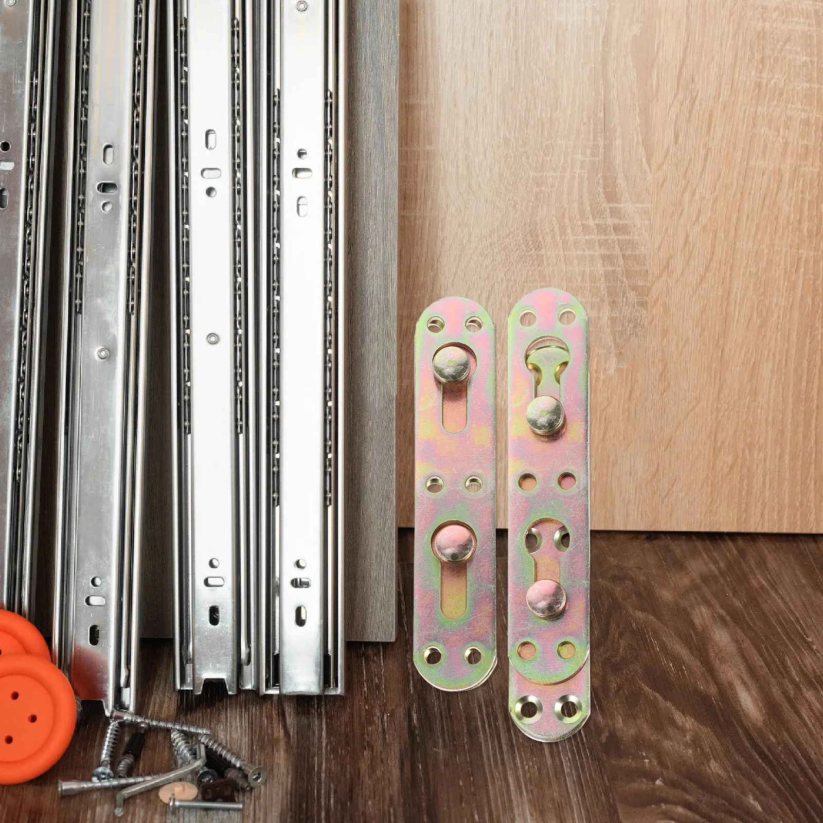 

4pcs Heavy Duty Bed Hinge Rail Brackets Frame Hook Accessories Fittings Iron Wood Furniture Corrosion Resistant Easy