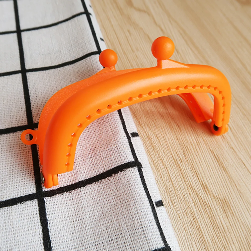 Candy Color Plastic Purse Frame Semicircular Arc 16.5cm Lightweight Smooth Surface Lock for DIY Handbag Accessories