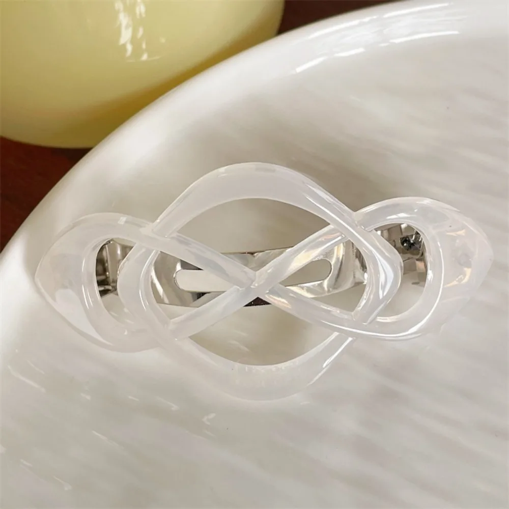 French Hair Barrettes Matte Finish Resin Hair Clips Pure Color Chic Shape Design Hair Accessories