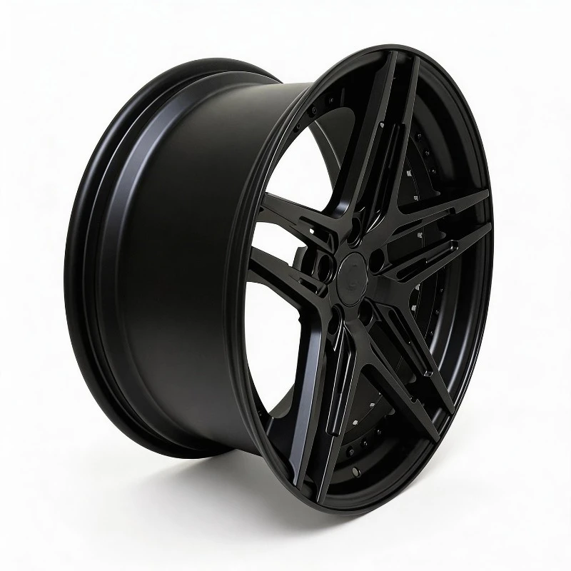 Custom 2 Piece 5 Lug Forged Wheels 15 16 17 18 Inch 5x114.3 5x120 5x112 4x100 5x114.3 Alloy Split 5 Spoke Forged Rims for BMW