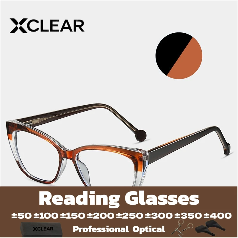 XCLEAR  Minimalist Personalized Reading Glasses Anti Reflective Cat Eye New Design Ultralight Professional Fashionable Versatile