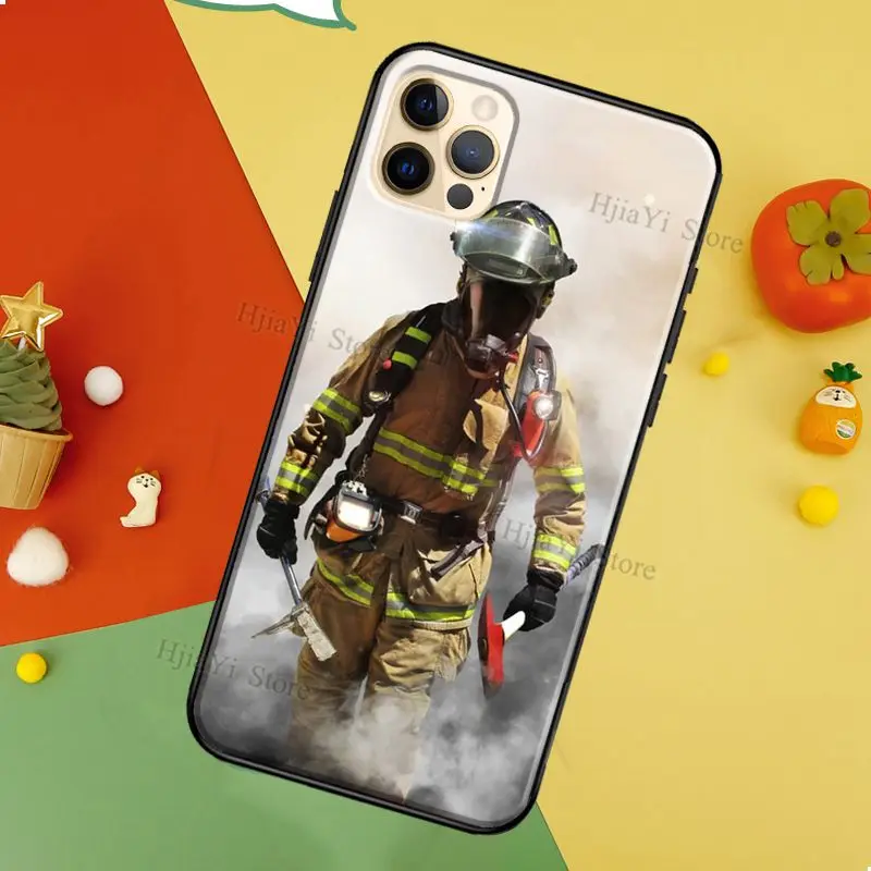 Firefighter Heroes Fireman Phone Case For iPhone 13 11 14 12 Pro Max 7 8 Plus X XR XS Max SE 2020 12 13 Mini Back Cover