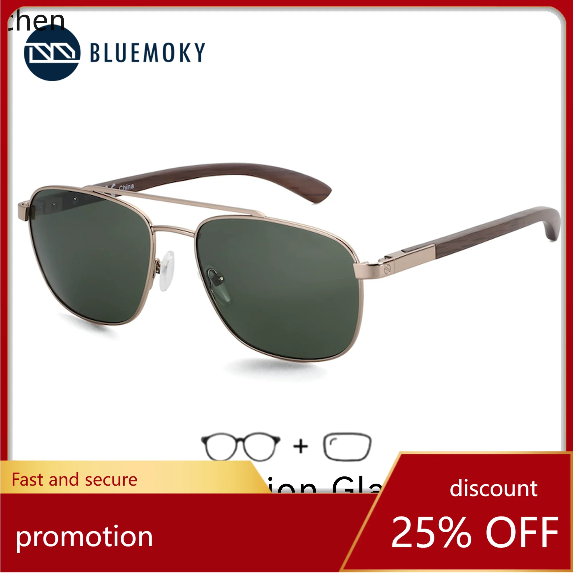 

YFY Men's Sunglasses UV Protection Myopia Progressive Lens