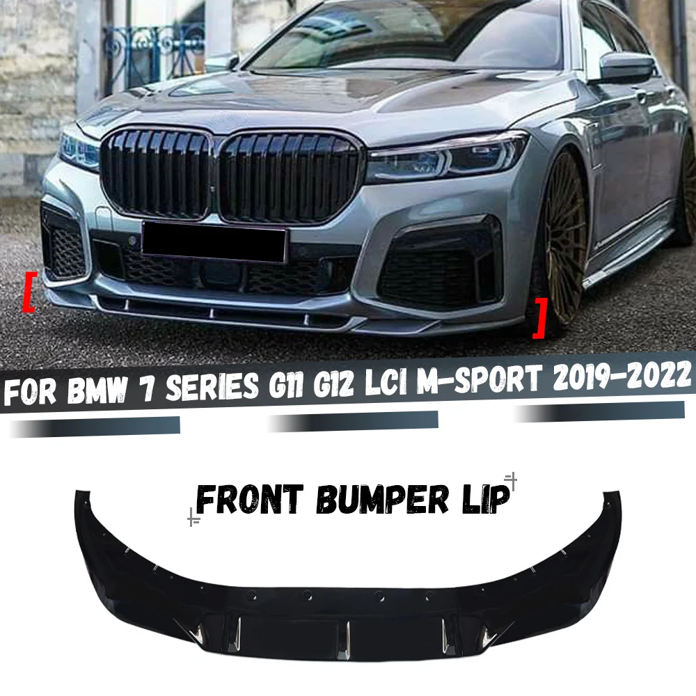 

For BMW 7 Series G11 G12 740i 750i Li M760Li LCI M Sport 2019-2022 Front Bumper Lip Spoiler Body Kit Diffuser Splitters