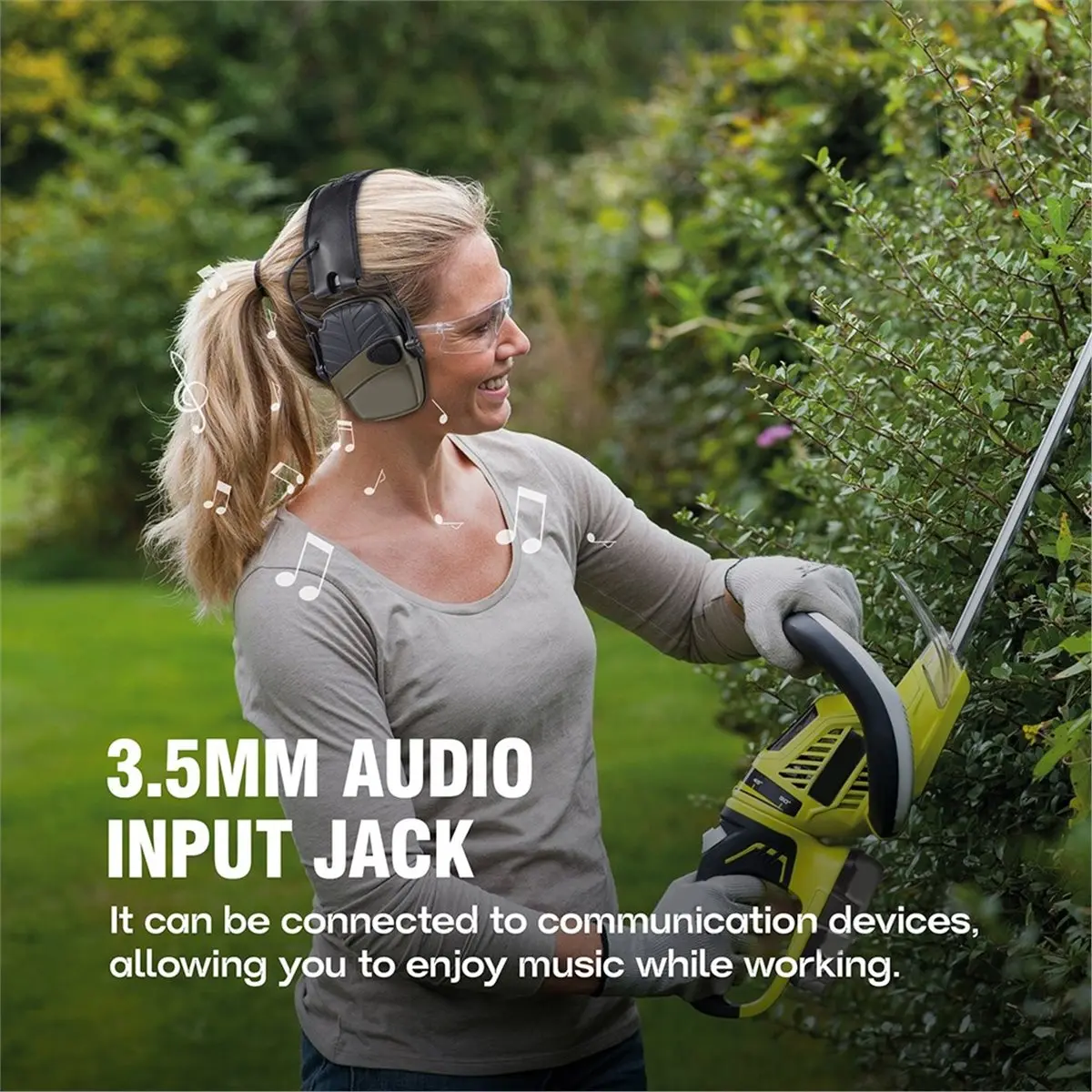 A32I  Earmuffs Electronic Impact Sound Amplification Anti-Noise Hearing Protection Headset Green
