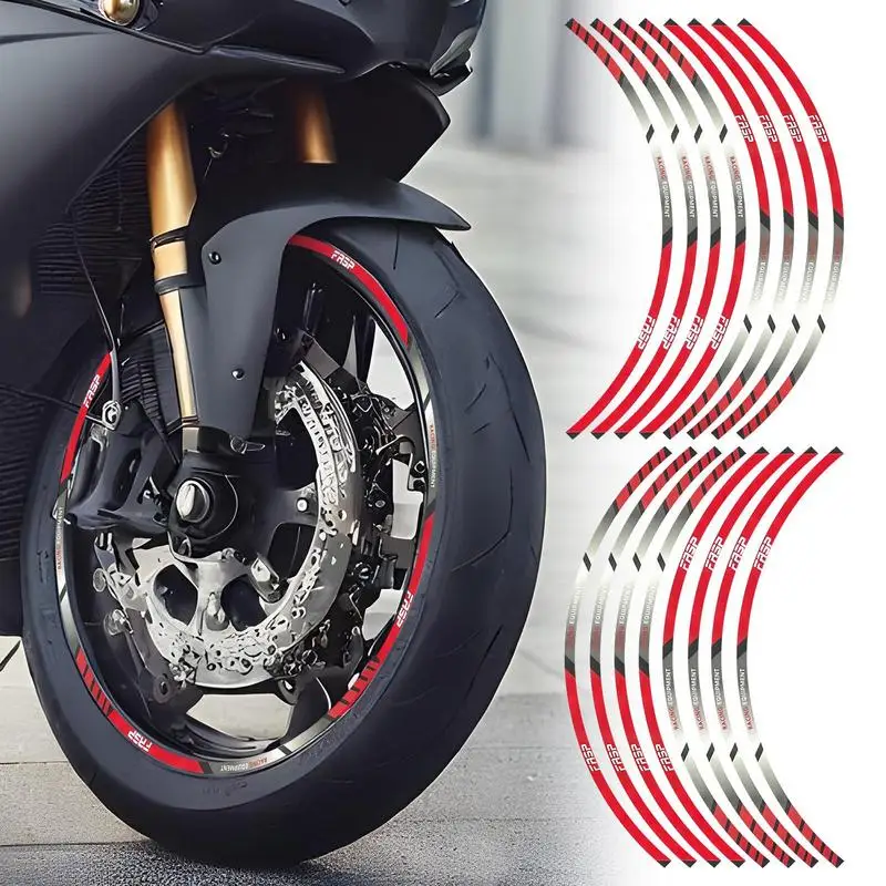 16pcs Car Motorcycle Tire Rim Reflective Sticker Night Safety Warning Strip Moto Bike Auto Wheel Hub Reflector Stickers Decals