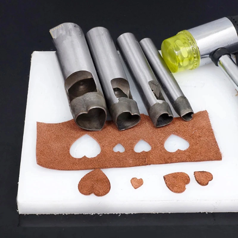 

Heart Shape Hole Puncher For Leather Craft DIY Punch Tools For Working With Leather Die Cutting Mold Belt Hole