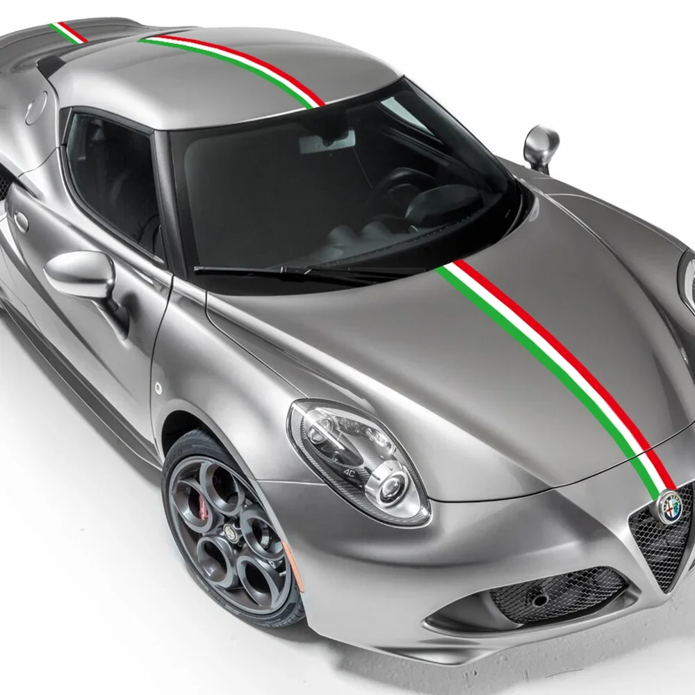 

Автомобильная наклейка с государственным флагом, аксессуары для автонастройки, Виниловая наклейка для Alfa Romeo Giulia 147 156 159 Mito Stelvio Sportiva Giulietta 4C