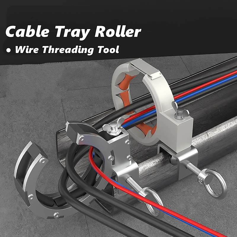 Cable Tray Bridge Pulley Threading Garage Ceiling Integrated Wiring Cable Laying Wire Guide Fixation Construction Auxiliary Tool