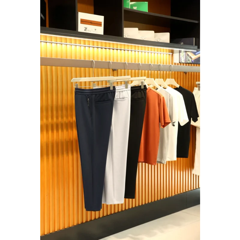 Pantalones de salón con máscara ligera unisex, corte 3D sedoso al tacto fresco con cordón, transpirable para viajes diarios/hogar, Fave Cool Touch