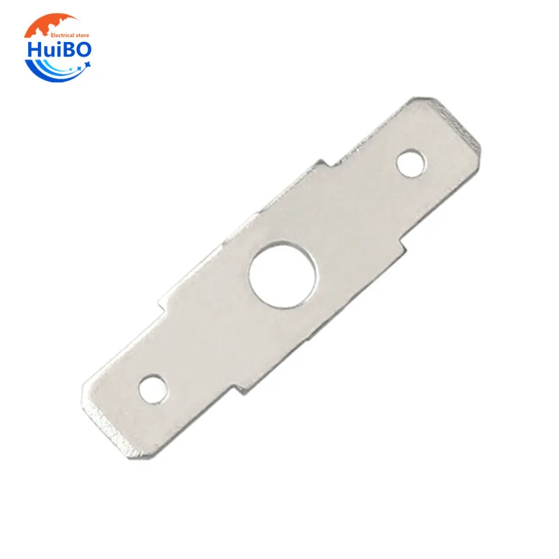 50/100pcs Speaker Terminal 6.3mm Double-Head PCB Circuit Board Inserts Welding Lugs Capacitor Motor Inserts for Electronic