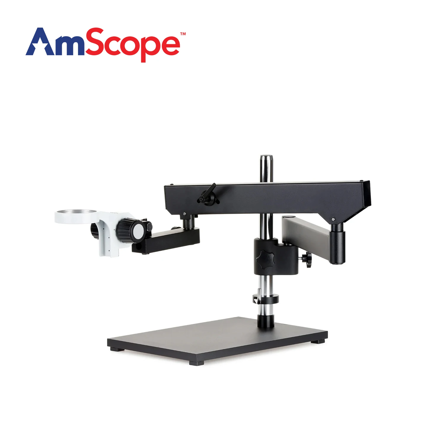 AmScope Gelenkständer für Stereomikroskope mit Pfostenklemme und 76-mm-Fokussiergestell