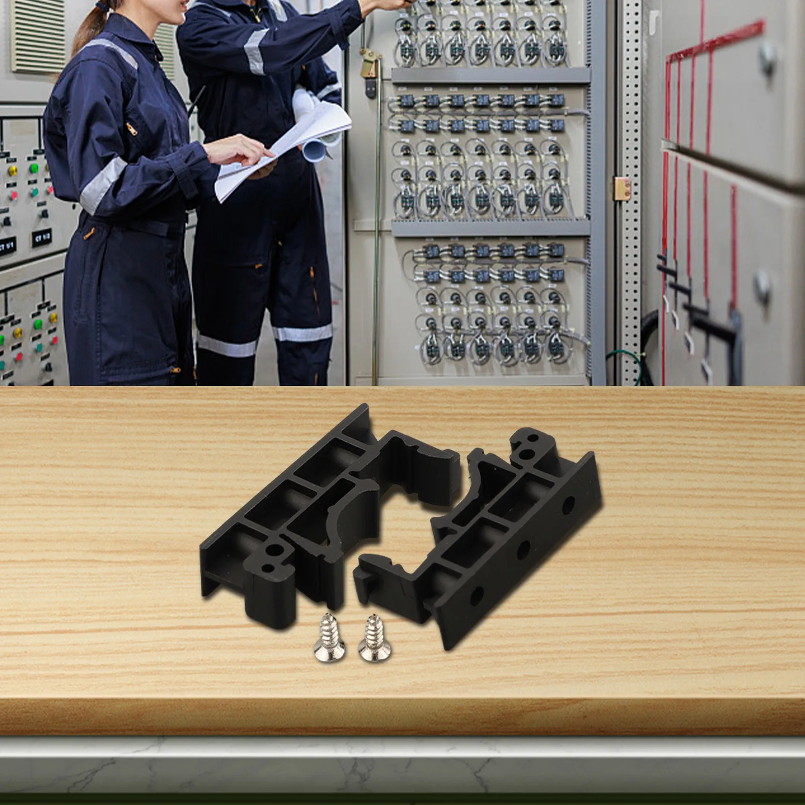 5 Set PCB DIN for c45 Rail Mount Adapters Circuit Board PCB Mount Bracket Clips Mount Holders 35mm Control Board Adapters