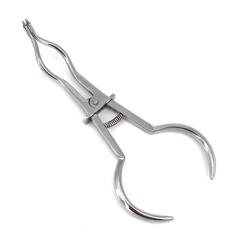 1 قطعة طب الأسنان لقط كليب كماشة الأسنان المطاط السد المشبك حلقة وضع الملقط مختبر أدوات تقويم الأسنان امتحان #3