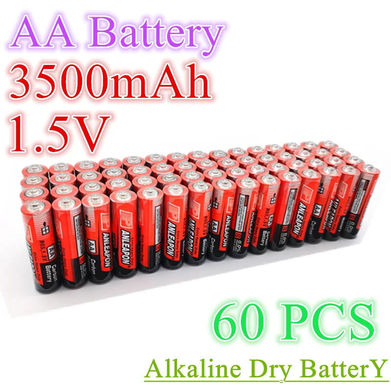 100% Original 1,5V AA Alkaline Dry Rechargeable Batterie 3500mAh Used In Electric Remote Control,Flashlights,Toys,DVD, MP3