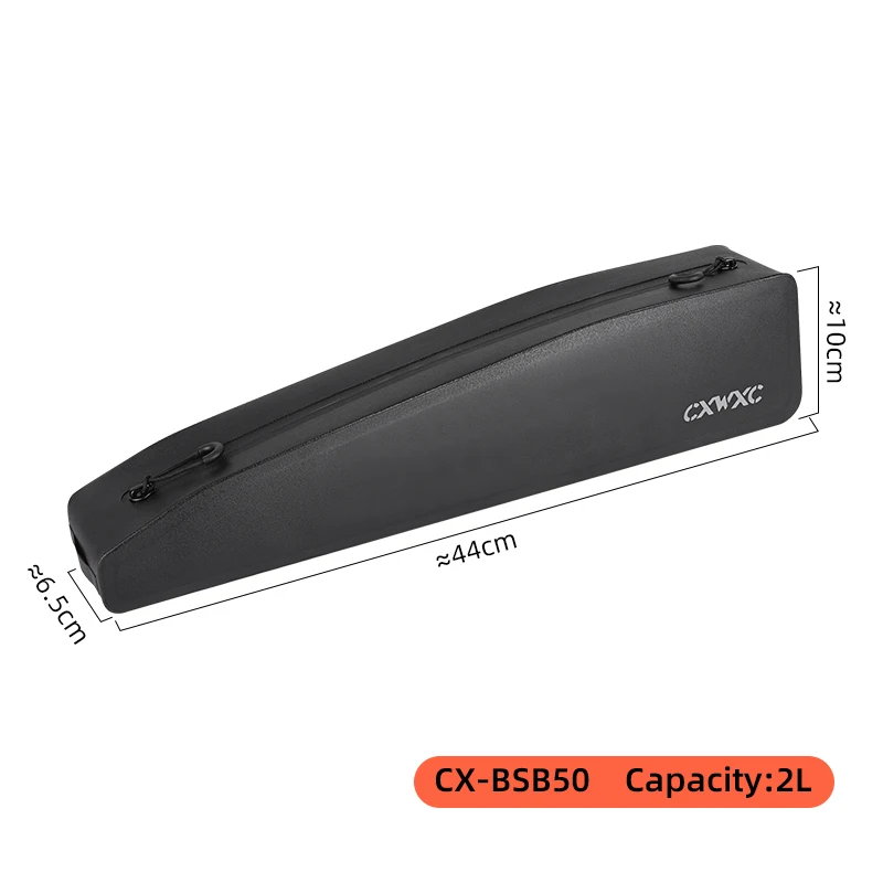 CXWXC 2L Uitgebreide Fiets Bovenbuis Tas IP66 Waterdicht TPU Materiaal Fiets Voorframe Tas Smalle Zijde MTB Racefiets Tas
