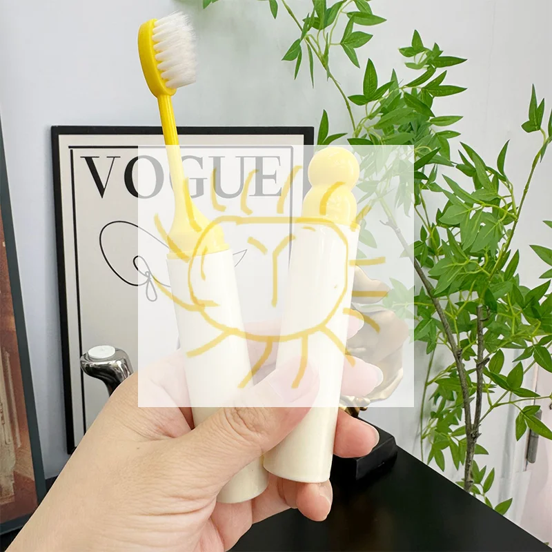 

1Pcs Candy Colored Folding Toothbrush Portable Cleaning Toothbrush For Children Soft Bristle Toothbrush