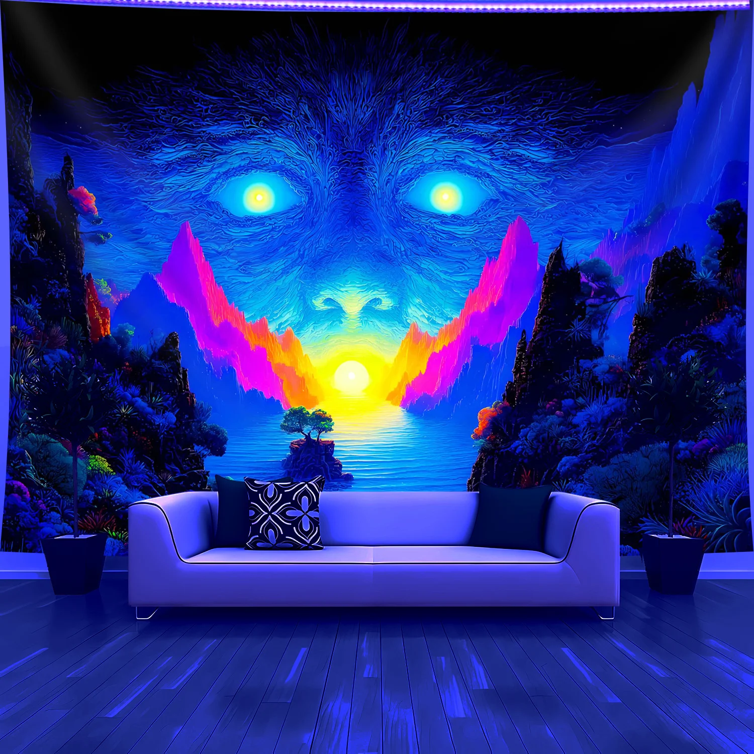 VIKAMA Mystical Fantasy Tapestry Living Room Feature Wall Meditation Space Theme Living Room Wall Hanging Room Decor