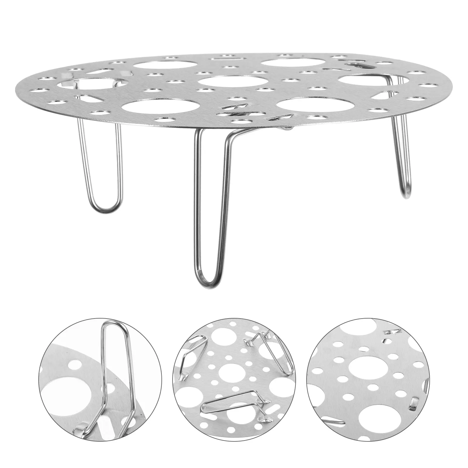 

Egg Steamer 9 Hole Stainless Steel Rack Pot Multi Function Kitchen Tool Holders Steaming Racks Easy Clean Lightweight