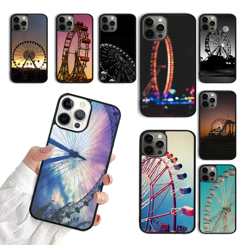 Ferris Wheel Phone Case For iPhone 15 16 SE2020 11 12 13 14 Pro Max Mini Cover For iPhone Max 6 7 8 Plus coque Fundas Shell