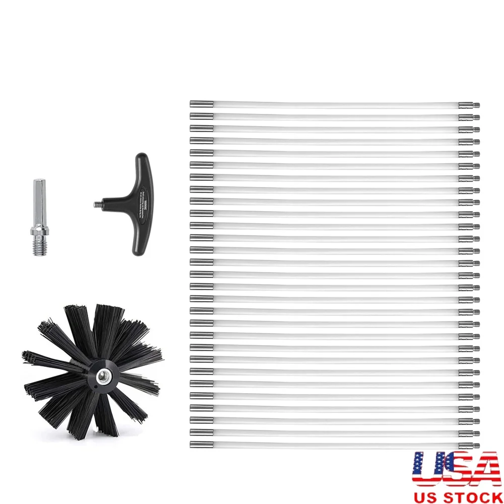 

Набор для чистки воздуховодов сушилки 40 футов, набор нейлоновых щеток из 29 предметов, гибкие вентиляционные инструменты, эффективная домашняя безопасность, аксессуары для глубокой очистки