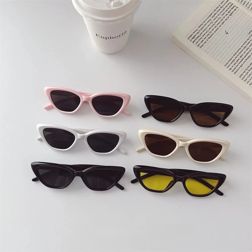 New Vintage Cat Eye Children Sunglasses Vintage Small Frame Sun Glasses for Kid Luxury Brand Design Outdoor Street Eyewear UV400