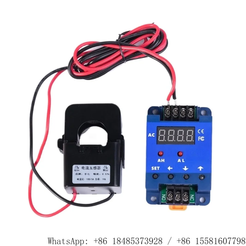 Digital Current Sensing Switch Din‑Rail Current Meter with Transformer Sensor Overload Protection for Conveyor Feeder Control