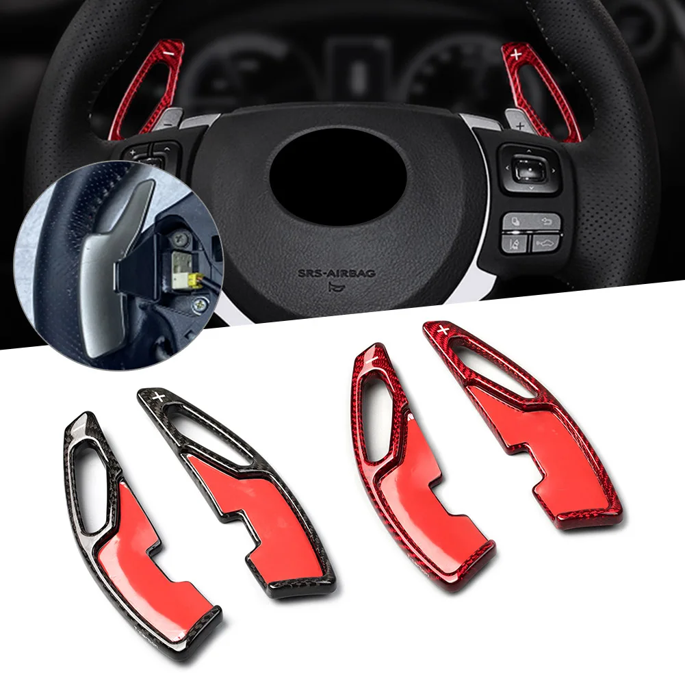 

Car Steering Wheel Shift Paddle Real Carbon Fiber Shifter Extension For LEXUS IS NX RX GS Series