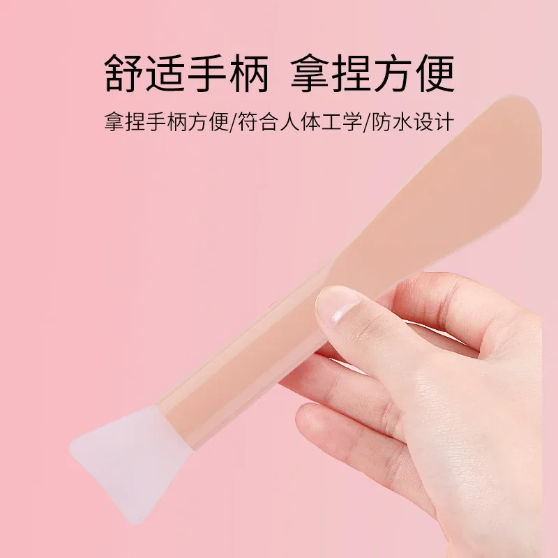 Brosse en silicone à double extrémité pour masque, grattoir doux, outil de beauté, traitement du visage, boue, nouveau