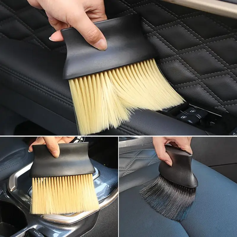 

Car Vent Cleaning Soft Brush with Casing Truck Interior Cleaning Tool Artificial Car Brush Car Crevice Dusting Car Detailings