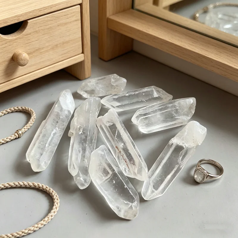 Natural White Rock Crystal Quartz Column Clear Healing Wand Crystal Cluster Point Home Decoration Stone for Energy Treatment view 6
