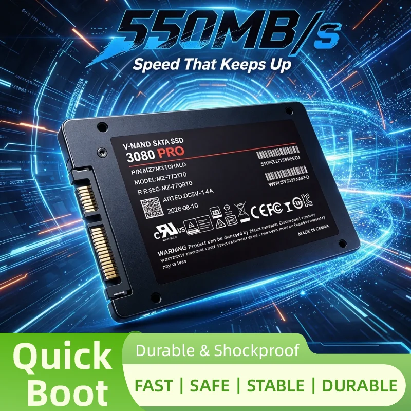 SATA3 2.5-Inch 500GB 1TB 2TB 4TB 3080 PRO Internal HDD Hard Drive Solid State Disk SSD Microcomputer Laptop Desktop PC Notebooks