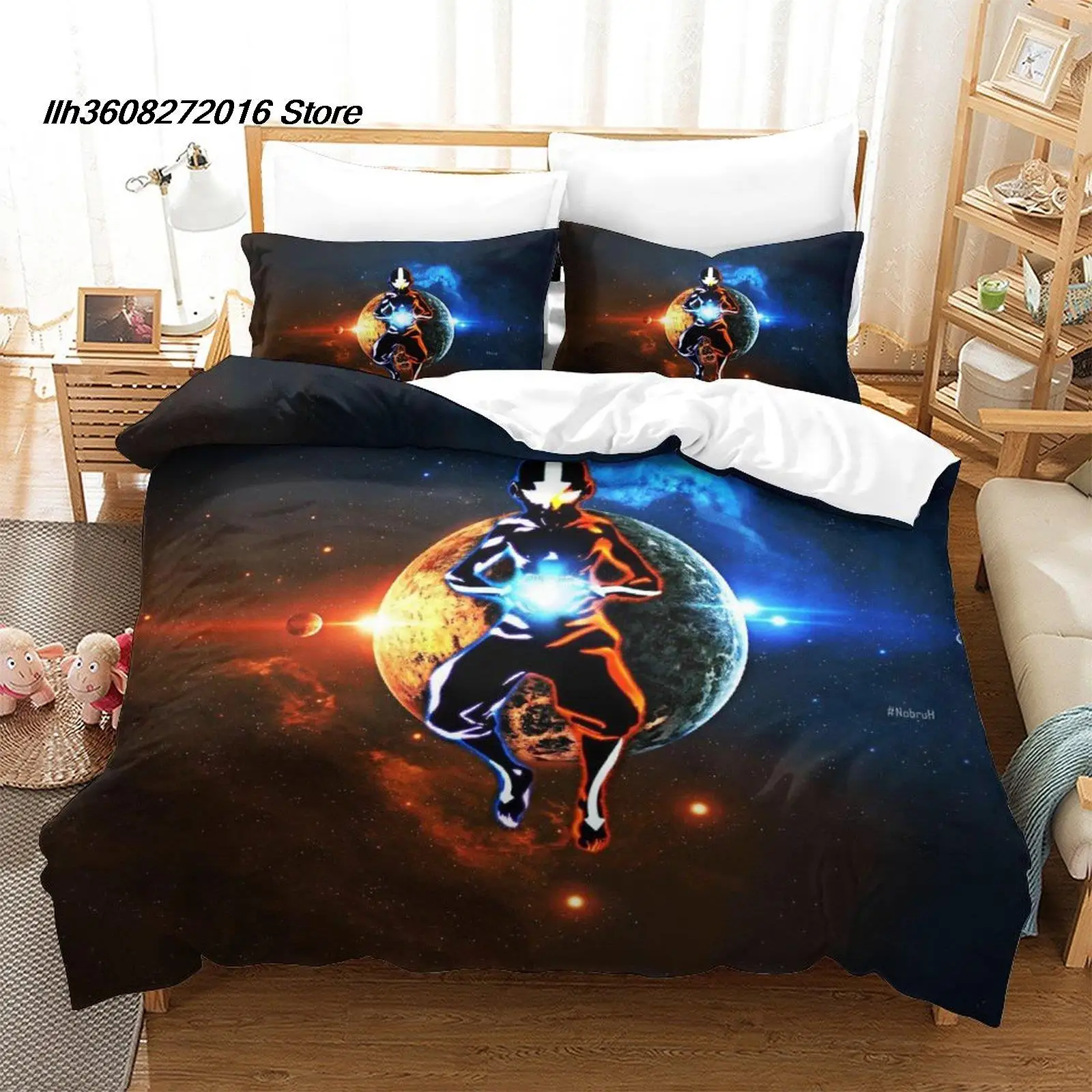 2025 Avatar the last airbender Bedding Set Single Twin Full Queen King Size Bed Set Aldult Kid Bedroom 3D Print Anime Bed Sheet