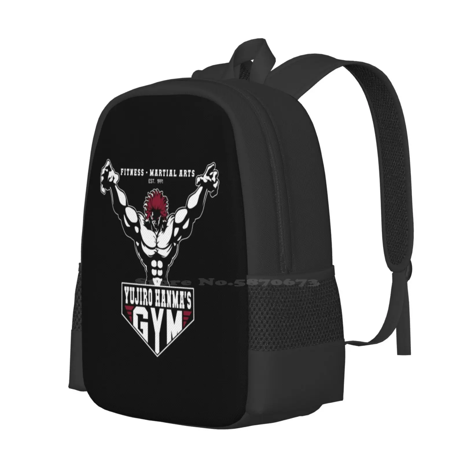 Baki The Grappler - Yujiro Hanma’S Gym Hot Sale Schoolbag Backpack Fashion Bags Baki Hanma Trending Baki The Grappler Trending