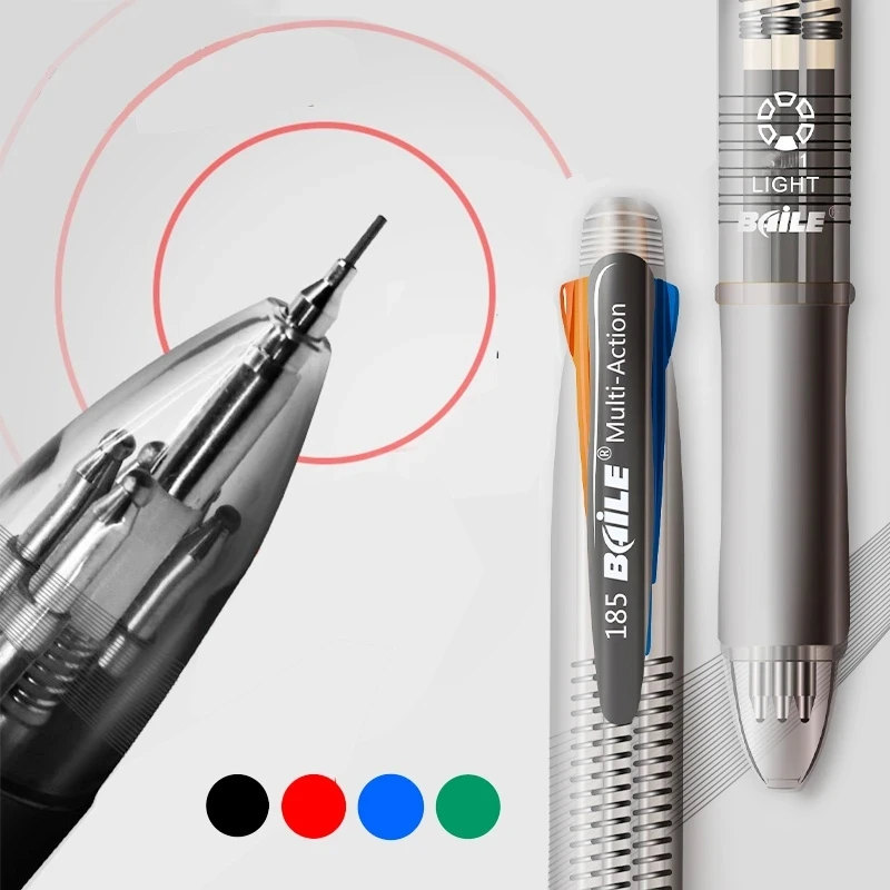 Set Pena Bolpoin 5 In 1 Multiwarna 4 Warna Dapat Diganti Pena Isi Ulang 1 Pensil Mekanik Kantor Sekolah Alat Tulis Menulis