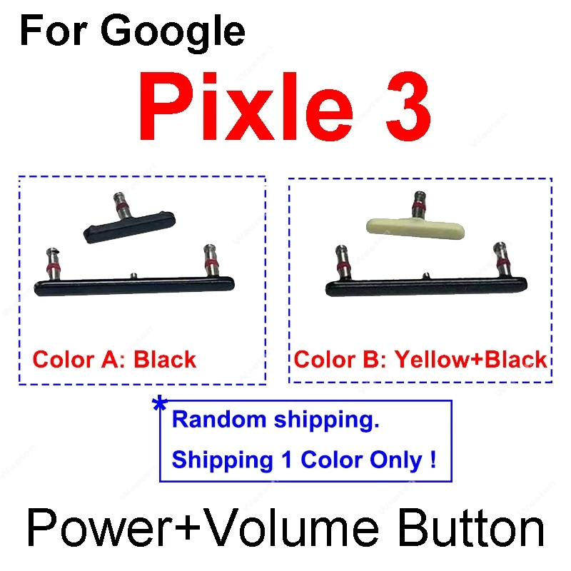 Side key Control volume For Google Pixel 3 3A 3AXL 3XL mobile phone On / Off Power Button volume Side Button Repair Parts