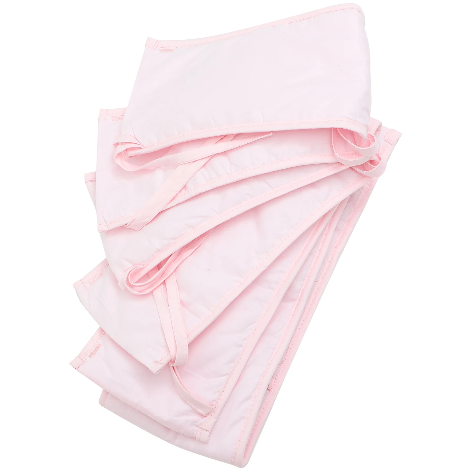 

3 pcs Anti-allergy Soft Crib covers Pink Cotton Baby Bed Guard Fence Protective Teething Safety Infant Bedrail Pad