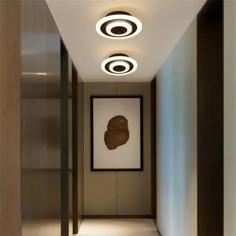 Imagem -02 - Moderna Luz de Teto Led Lâmpadas do Corredor Banheiro Sala de Estar Varanda Redondo Quadrado Iluminação Casa Luminárias Decorativas Dropship