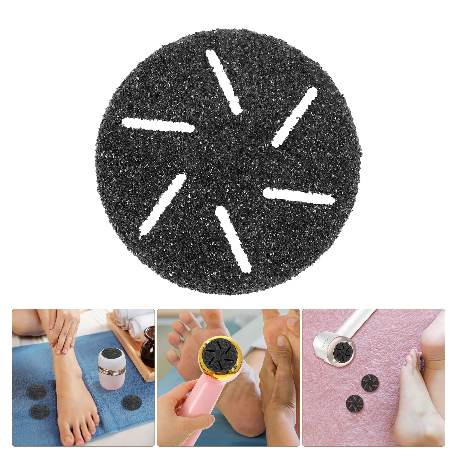 10 Pcs Foot Grinder Scrub Head Electric File Supplies Pedicure Replacement Heads Walker Roller Part Refill Rollers